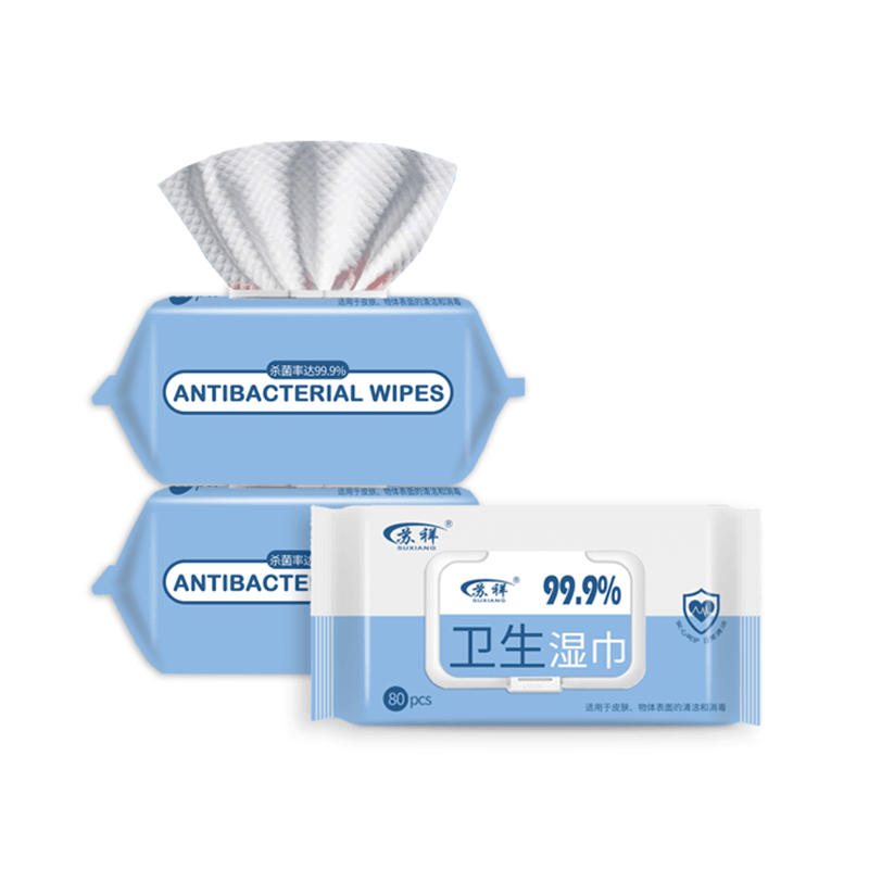 Șervețele antibacteriene fără alcool Dimensiunea de deplasare 80 pcs